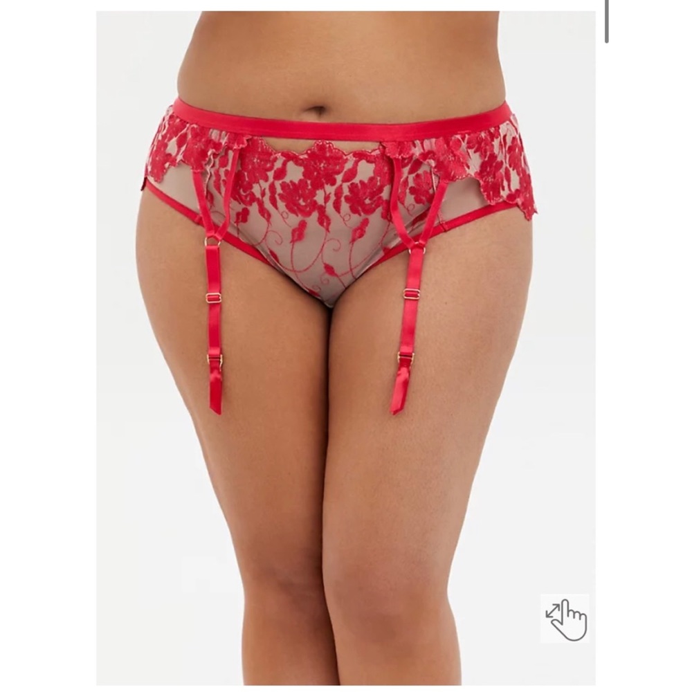NEW Torrid 1/2 Raspberry Pink Mesh Garter Belt